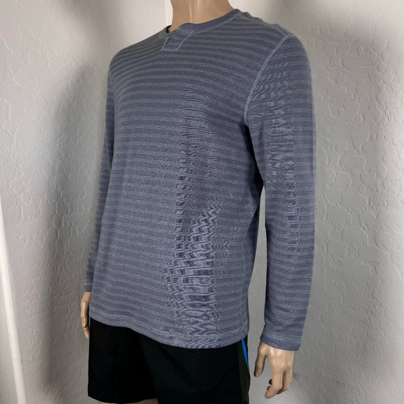 Tommy Bahama Reversible Striped Henley L/S Shirt Size M - Picture 11 of 14